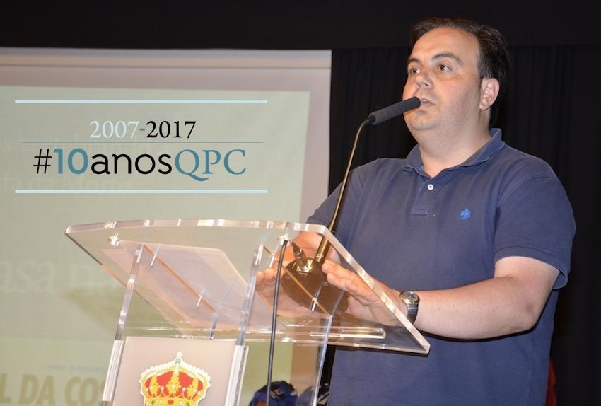 Alberto Pose falando en nome de QPC na ultima Gala do Futbol da Costa en Muxia-Foto-DC