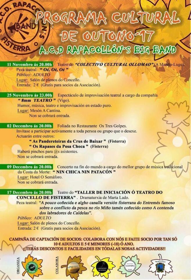Programa CUltural de Outono dos Rapacollons en Fisterra