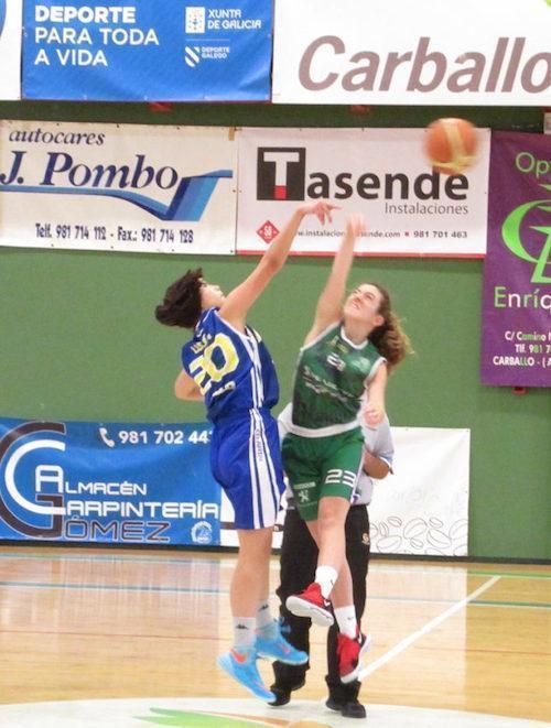 Dous equipos carballeses enfrontáronse en junior feminino, dando conta do bo estado de saúde do baloncesto carballés