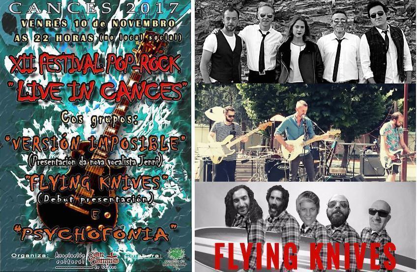 Versión Imposible, Phycophonia e Flying Knives, protagonistas neste Live in Cances 2017