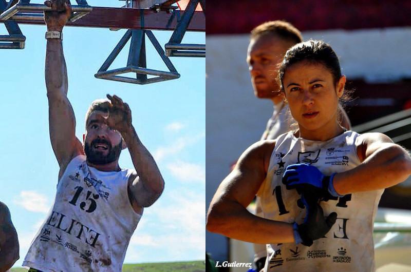 Damian Espasandin e Paula Esteiro no Campeonato de Espana de OCR