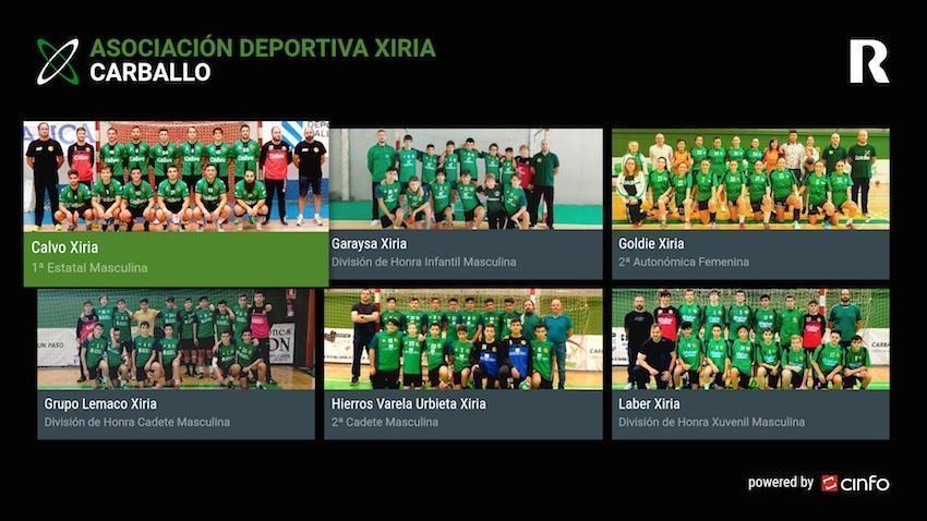 Plataforma de R onde se poden ver os partidos do Balonmán Xiria pola tele