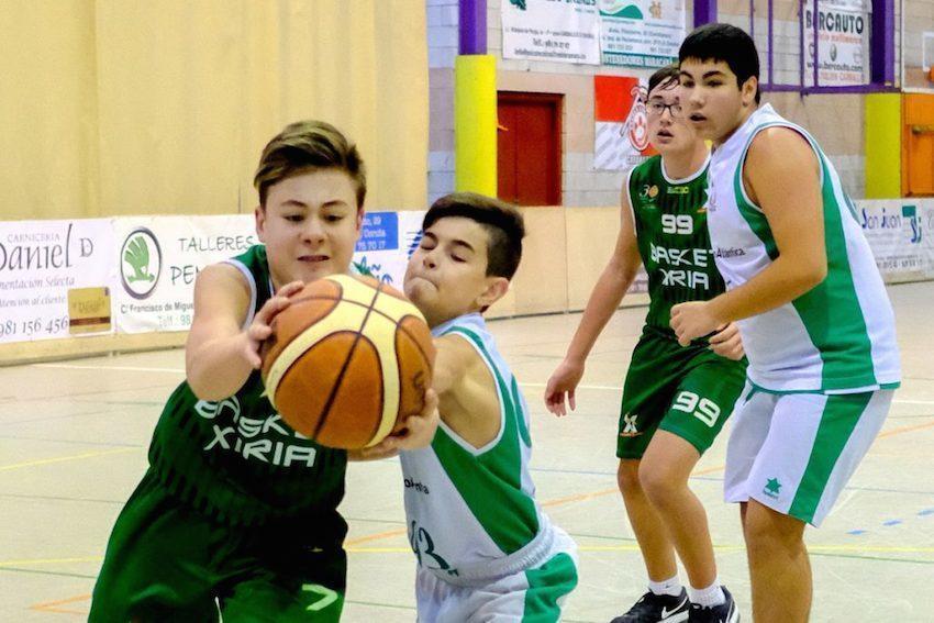 Imaxe do derbi comarcal de cadetes en Calvo Xiria e ACB Costa da Morte