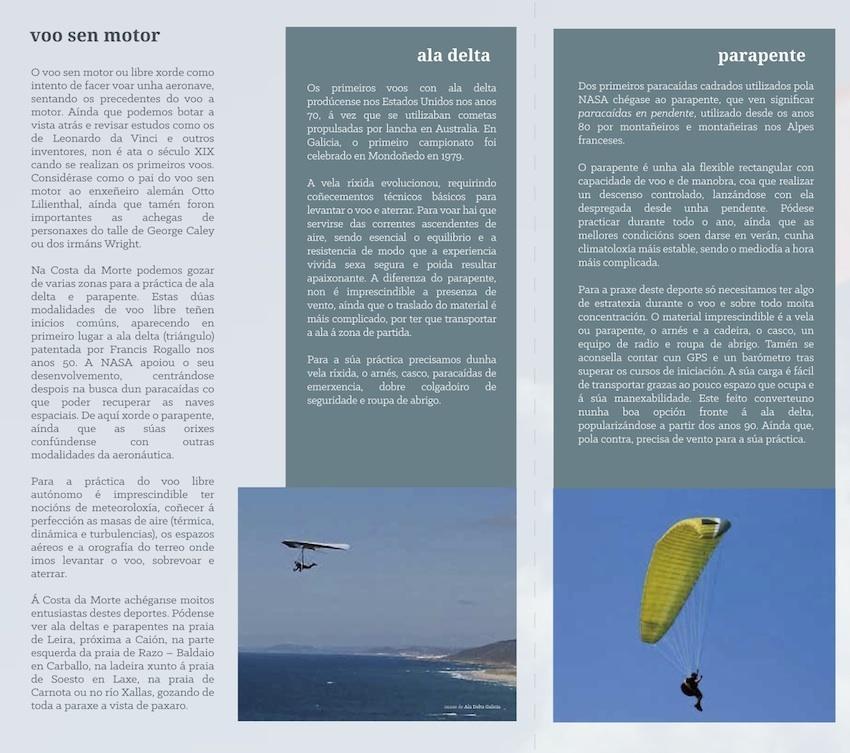 Experiencia CMAT de voos sen motor na Costa da Morte