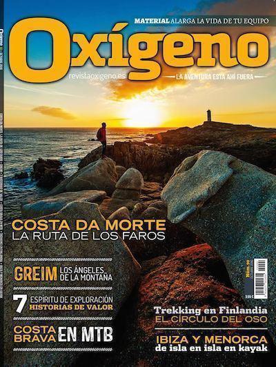 Camino dos Faros portada da revista Oxigeno en outubroi 2016