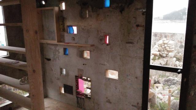 Vidrios renovados da casa de Man de Camelle