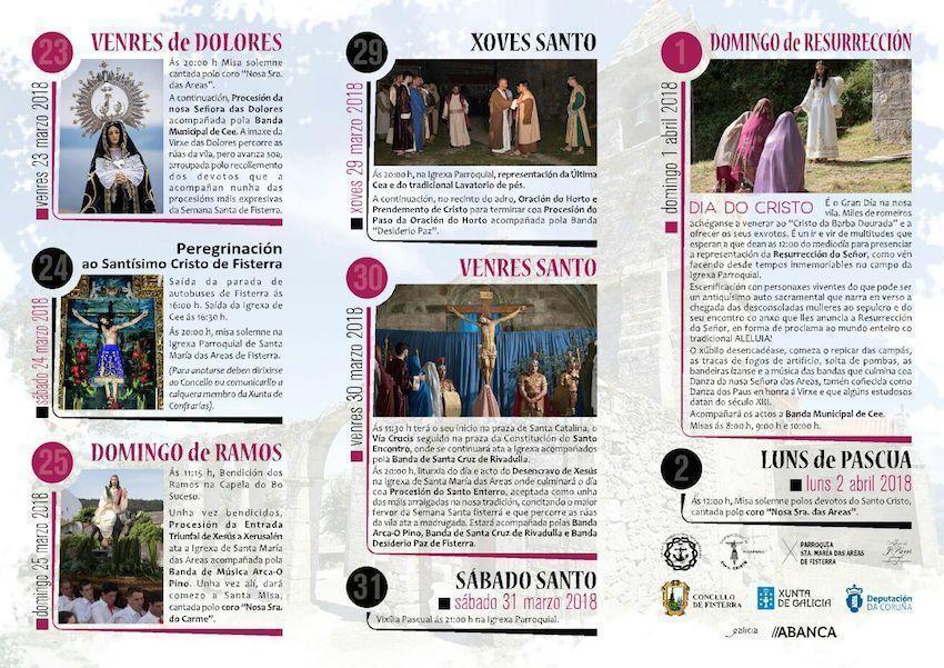 Programa relixioso da Semana Santa de Fisterra 2018
