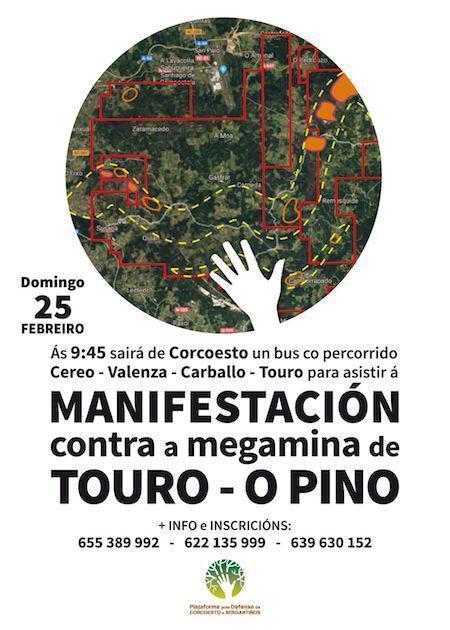 Corcoesto en Bus contra a mina de Touro o Pino