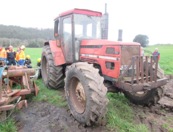Accidente mortal con tractor en Agualada