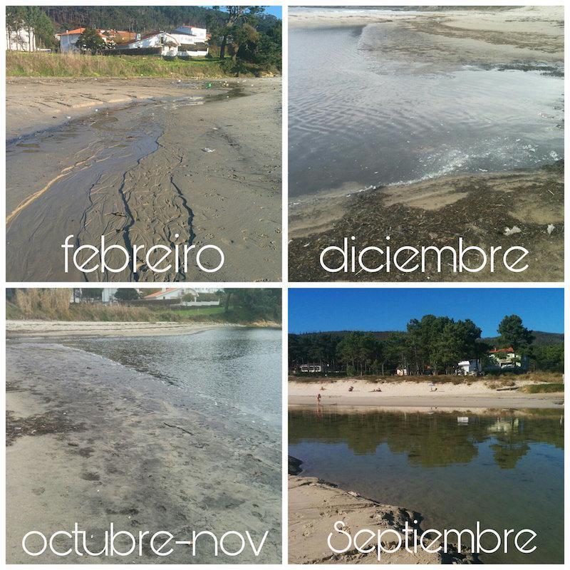 Estado da balsa de sauga de Estorde os pasados meses