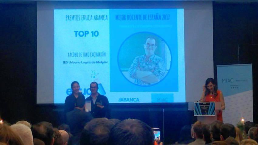 Xacobo de Toro nos Premios Educa