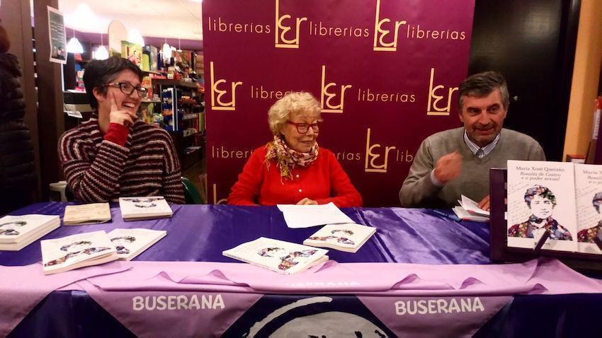 Susana Aríns, María Xosé Queizán e Manuel Bragado en Cee