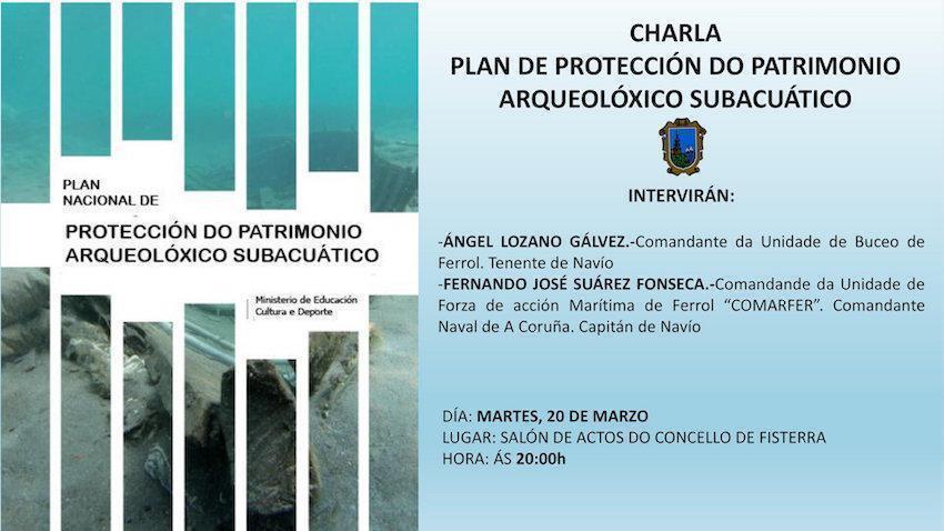 Fisterra acolle este martes unha interesante charla sobre patrimonio arqueoloxico subacuatico