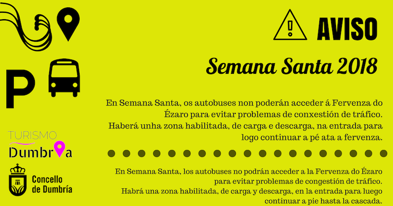 Aviso da Semana Santa na Fervenza do Ezaro