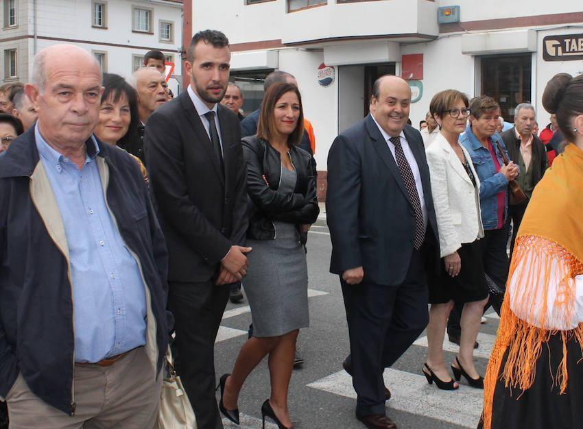 Abraham Gerpe e Antonio Pensado Plagaro compartindo execicio de alcalde na Festa da Pataca de Coristanco 2017