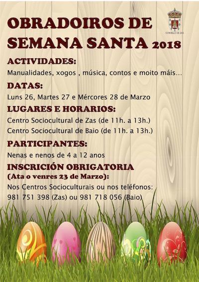 Obradoiros-Infantis-2018 Semana Sanza en Zas