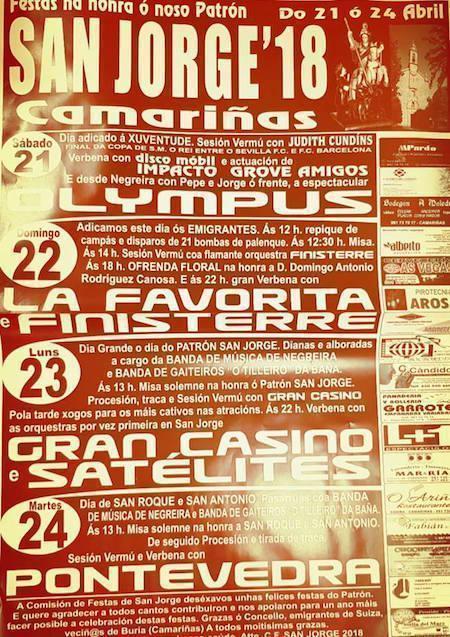 Festas de San Jorge de Cmaarinas 2018