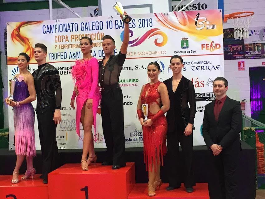 Cristian Dominguez e Melani Lois do Club Arte e Movemento acadaron a medalla de bronce