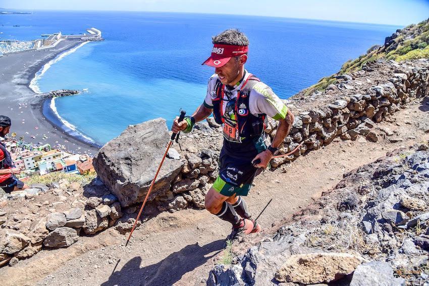 Quito na Transvulcania 2018 na Baixada en zig-zag ao Porto de Tazacorte