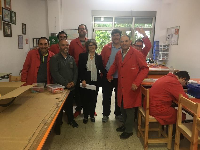 Aspadex ante a visita da deputada Anxela Franco