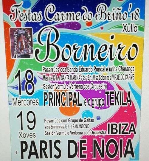 Festas do Carme do Brino de Borneiro-Cabana 2018