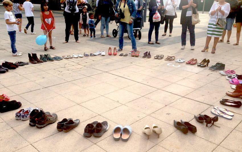 Concentracion no Circulo Feminista de Carballo
