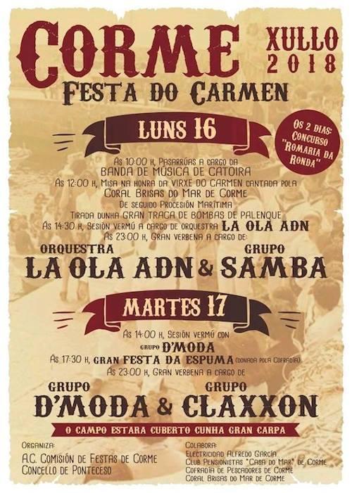 Festas do Carme de Corme 2018