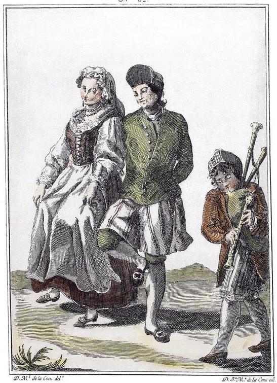 Voda en Noia nun gravado de Juan de la Cruz do ano 1777