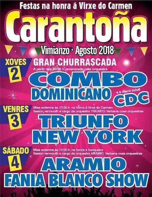 Festas do Carme de Carantona-Vimianzo 2018