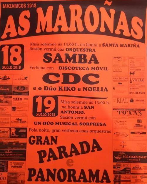 Festas As Maronas-Mazaricos 2018