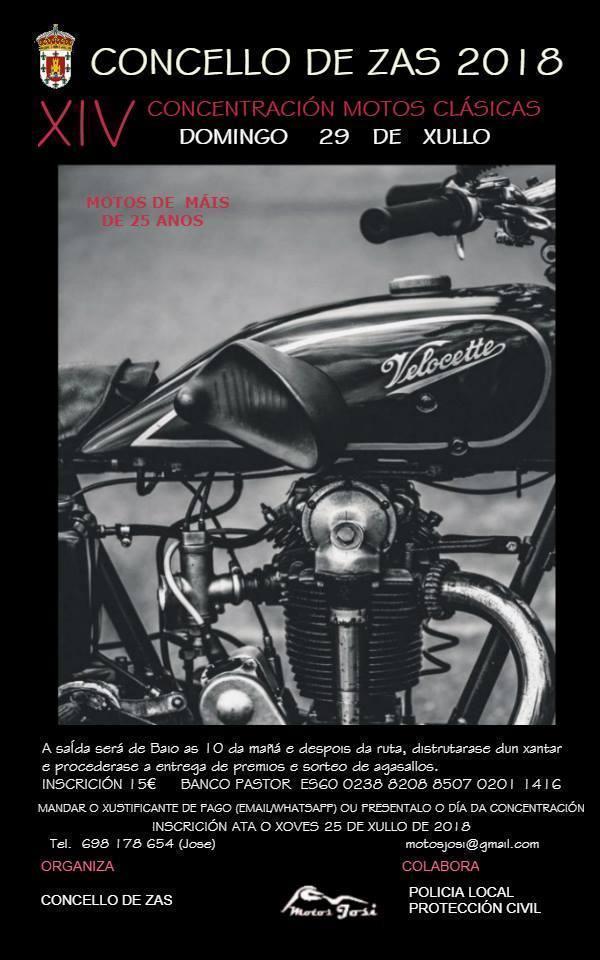 Concentracion de Motos clasicas en Zas 2018