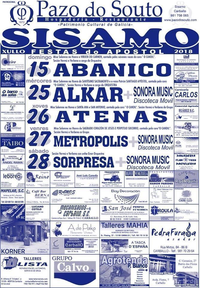 Festas do Apostolo de Sisamo-Carballo 2018