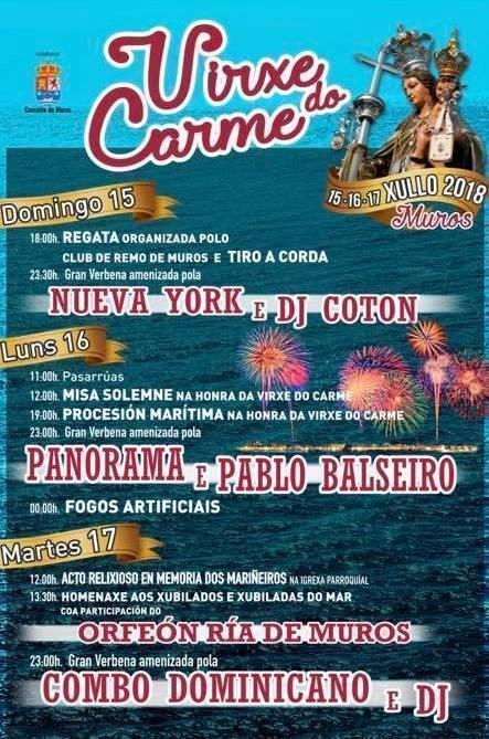 Festas da Virxe do Carme de Muros 2018