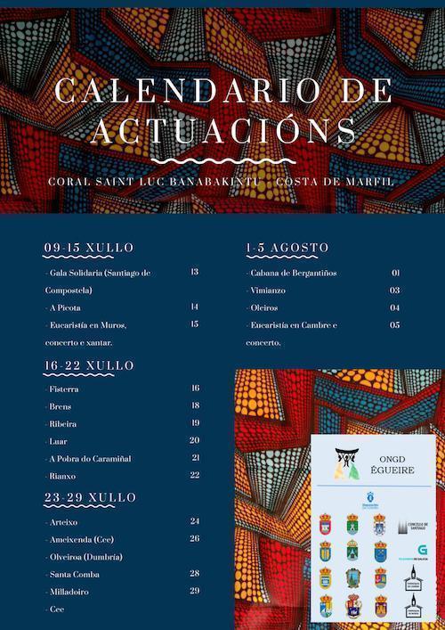 Actuacions da coral de Egueire por Galicia 2018