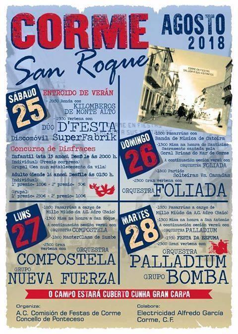 Festas de San Roque de Corme 2018