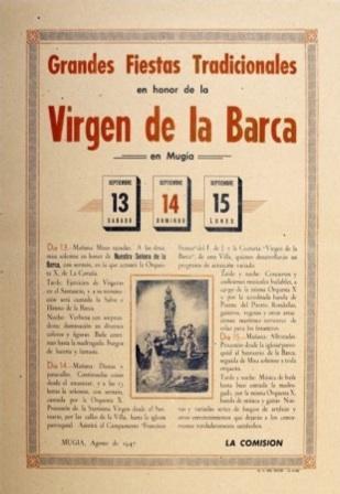 Cartel da Romaria Virxe da Barca 1960