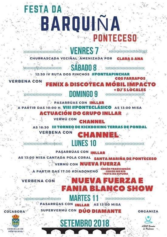 Festas da Barquiña de Ponteceso 2018