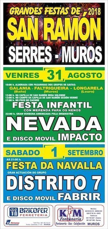 Festas de San Ramon de Serres-Muros 2018