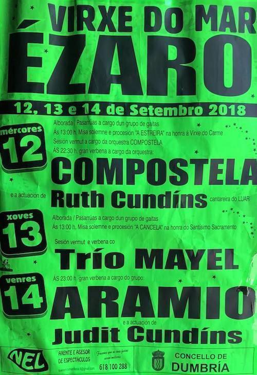 Festas da Virxe do Mar do Ezaro setembro 18