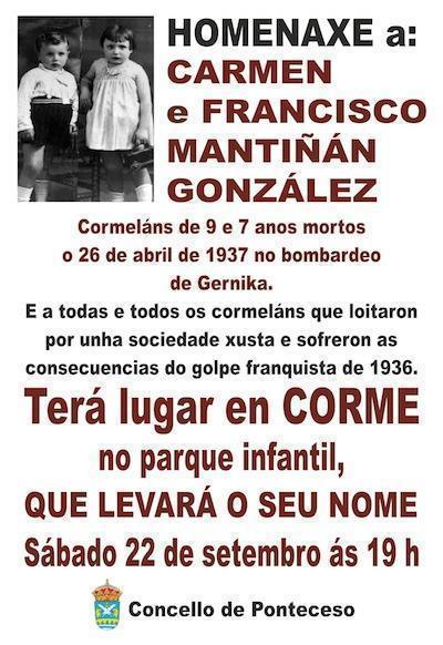 Homenaxe aos represaliados do Franquismo en Corme