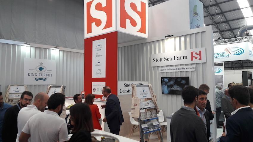 Stand de Stolt Sea Farm co lanzamento da nova marca King Turbot no Conxemar