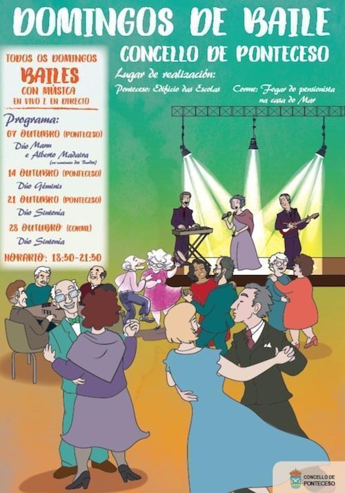Domingos de BAILES OUTUBRO en Ponteceso
