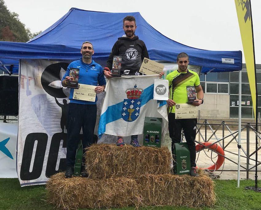Damian Espasandin no podio do titulo de Campion de Espana de OCR