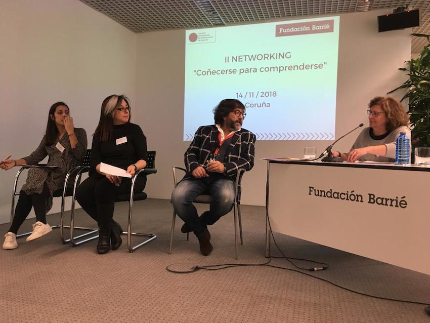 Responsables do Colexio Profesional de Xornalistas de Galicia