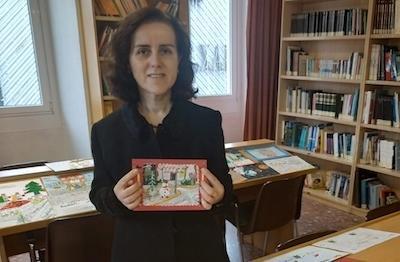 A alcaldesa de Santa Comba coa Posta de Nadal ganadora
