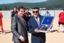 Lendoiro inaugurando o Novo Cubaleiro de Corcubión en 2005