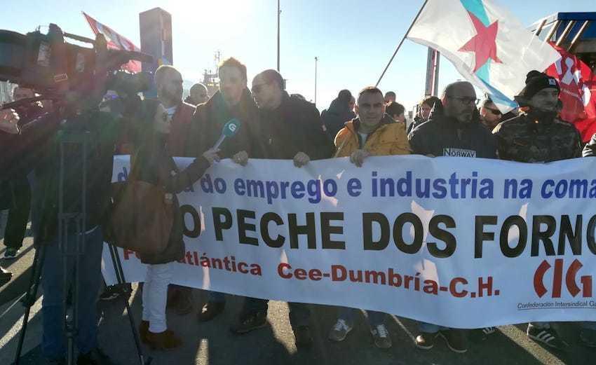 Concentracion da CIG contra a paralizacion dos fornos de Ferroatlantica 1