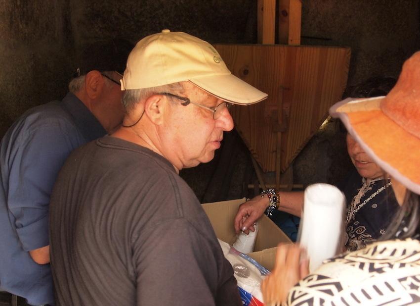 Domingo Martinez Beiro durante a Romaria dos Muíños de Caldebarcos 2012