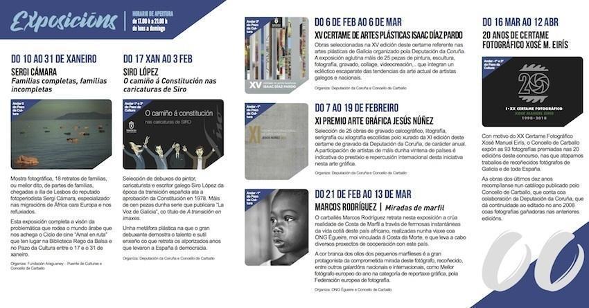 Venres Culturais Carballo febreiro marzo 2019-Exposicions
