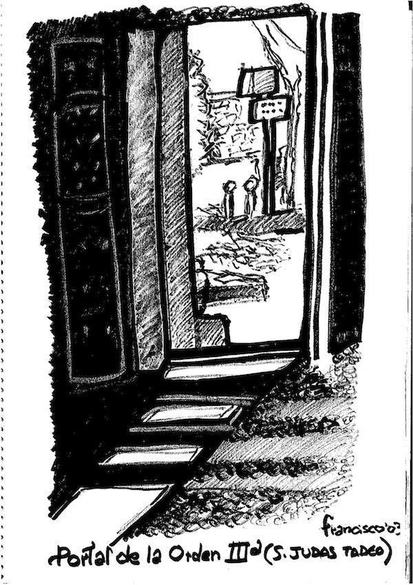 Debuxo de Fran Martin dun portal de Judas Tadeo